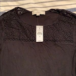 Black loft long sleeve with lace detail